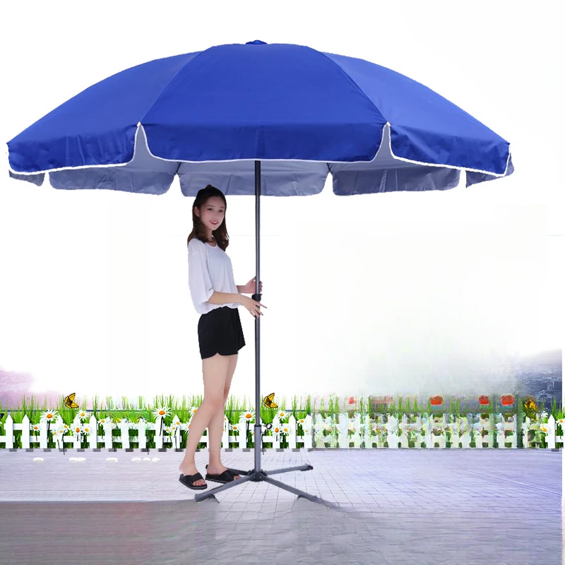 Beach Umbrella 2.4M Factory Outdoor Advertising Stall Sun Protection 48-Inch without base