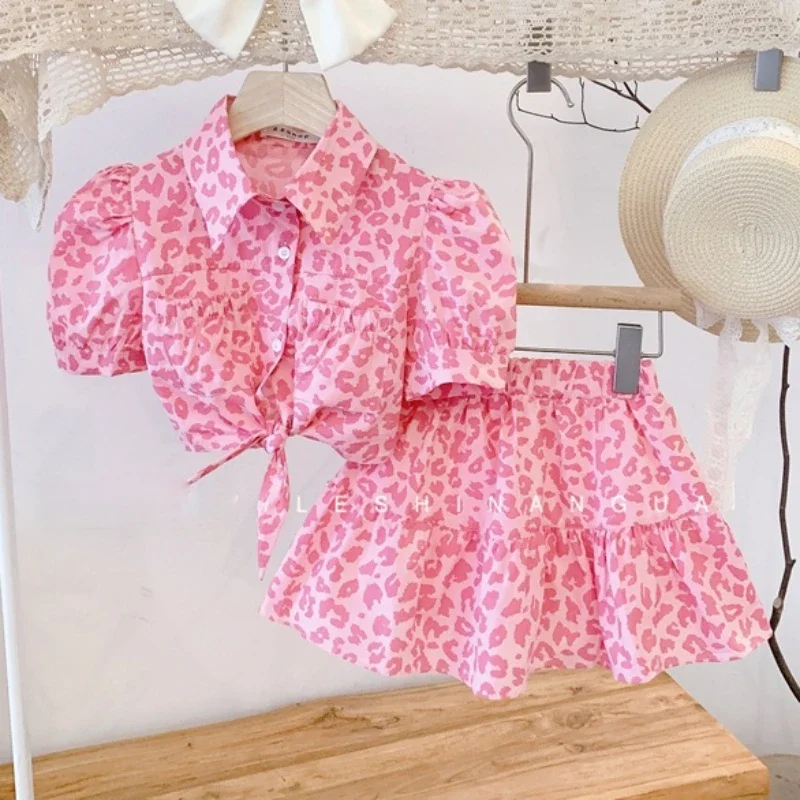 Girls-Clothes-Set-Pink-Color-Leopard-Toddler-Girl-Clothing-Sets-New ...