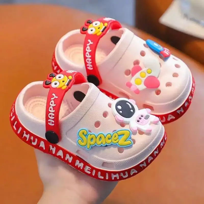 Kids Sandals Hole Children' Shoes Slippers Soft Anti-Skid Cartoon Design...