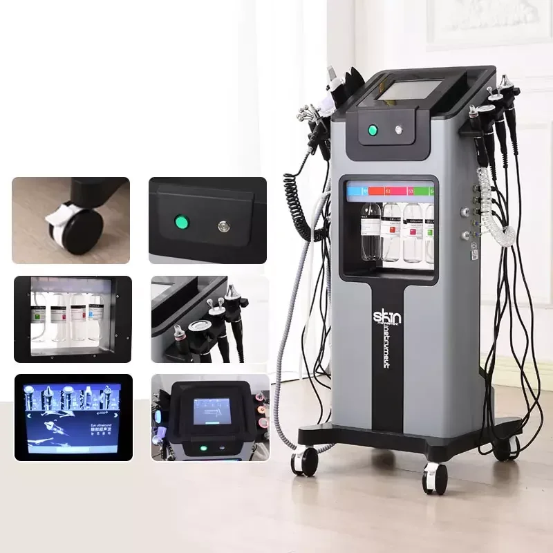 

2024 10 In 1 Hydro Dermabrasion Facial Aqua Peel Water Facial Care Machine Oxygen Jet Peel Machine Facial Multifunction Spa