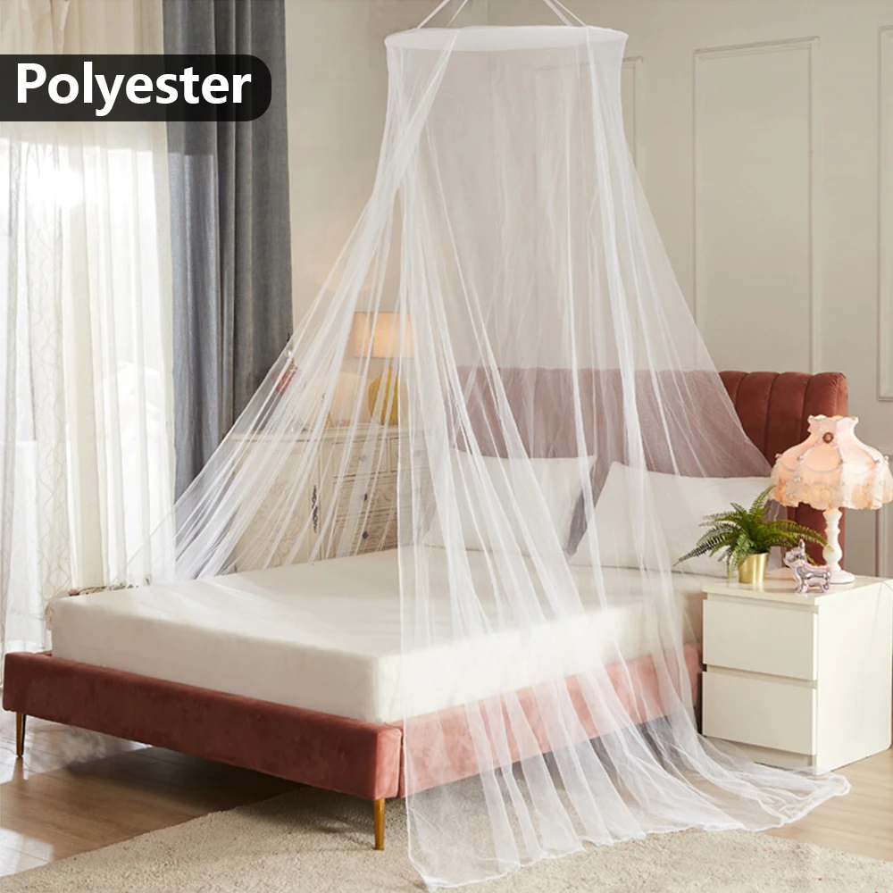 1/4Pcs Large Dome Mosquito Net Polyester Breathable Mosquito Mesh Net Hanging Bed Net Tent Fly Insect Repellent Protection Cover