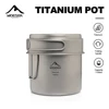Widesea Ultralight Titanium Camping Pot 1100ml Foldable Handle Portable Outdoor Cookware with Mesh Bag for Backpacking Hiking Tr 1