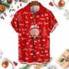 Men's Christmas shirt, 3D Digital Print Series short-sleeved Loose And casual, New Style For 2023. 4