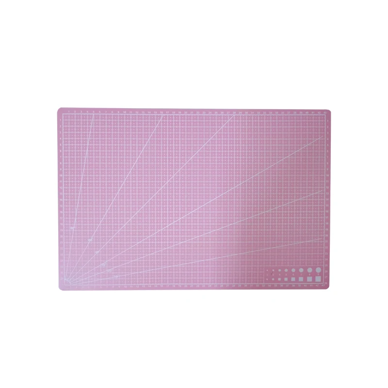 A3 Cutting Board Grid Line Self-healing Cutting Board Craft Card Multicolor Double-sided Desktop Manual Cutting Pad 45×30x0.09cm