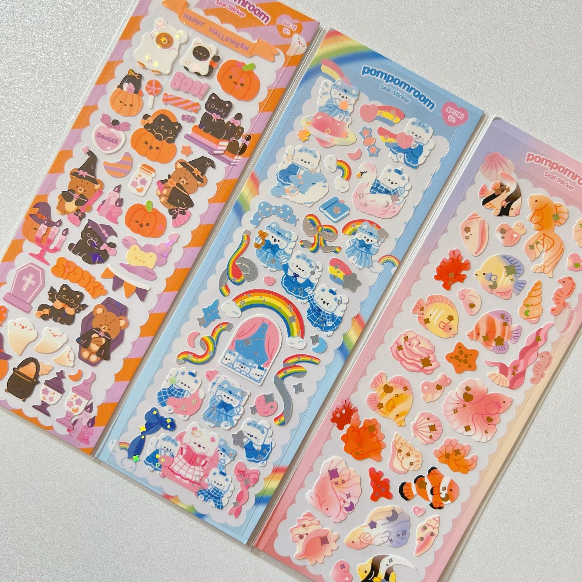 6Pcs/Pack Cartoon Fantasy Wonderful House Series Decorative Stickers Cartoon Sticker DIY Cute Kpop Korean Stationery Supplies