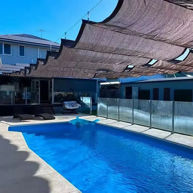 HDPE Includes Accessories Wave Sunshade Net Outdoor Shade Mesh Decorations Garden Buildings Pergola Full Folding Awnings