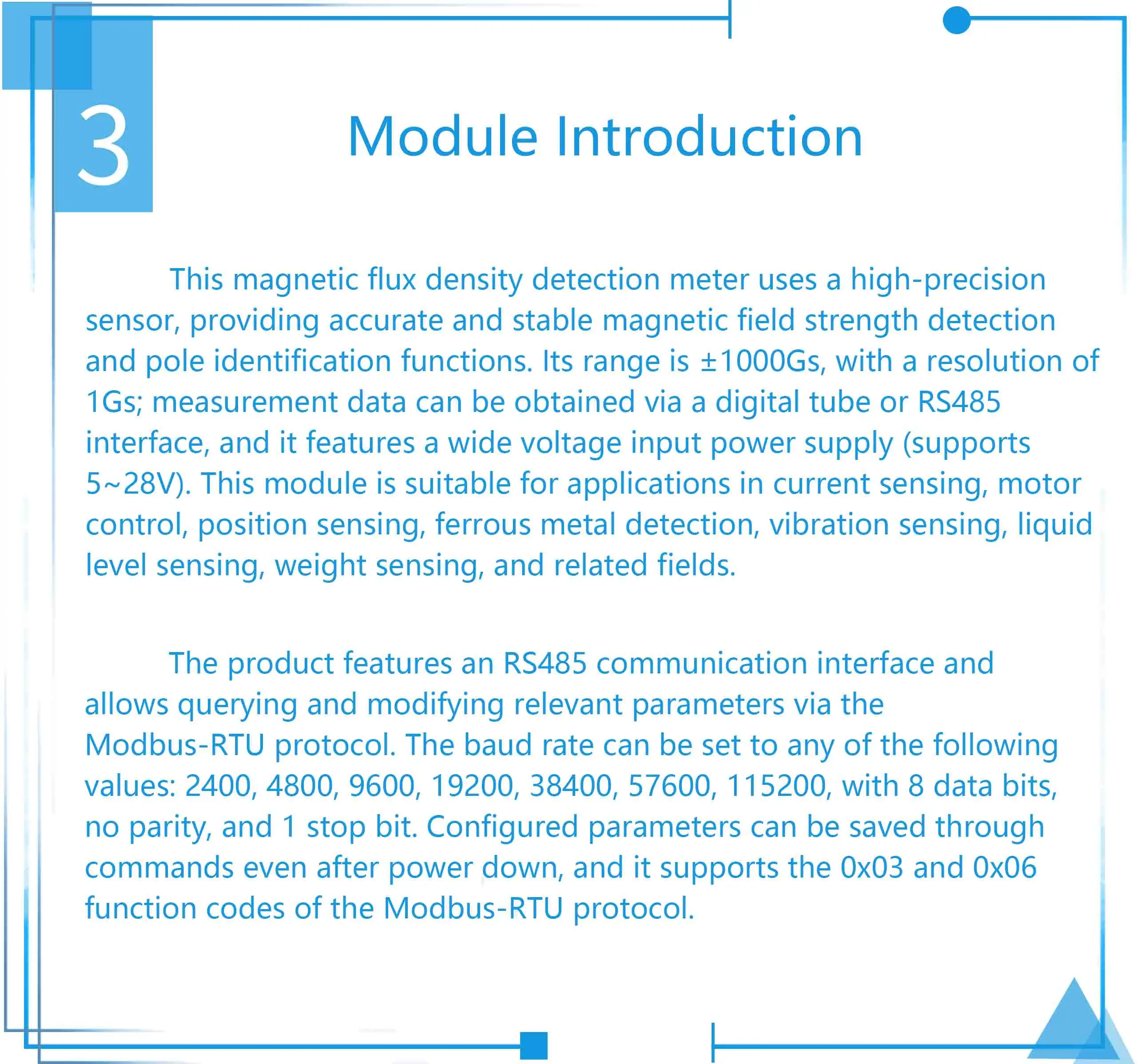 Magnetic induction strength detection Gauss meter, magnet polarity, magnetic fie