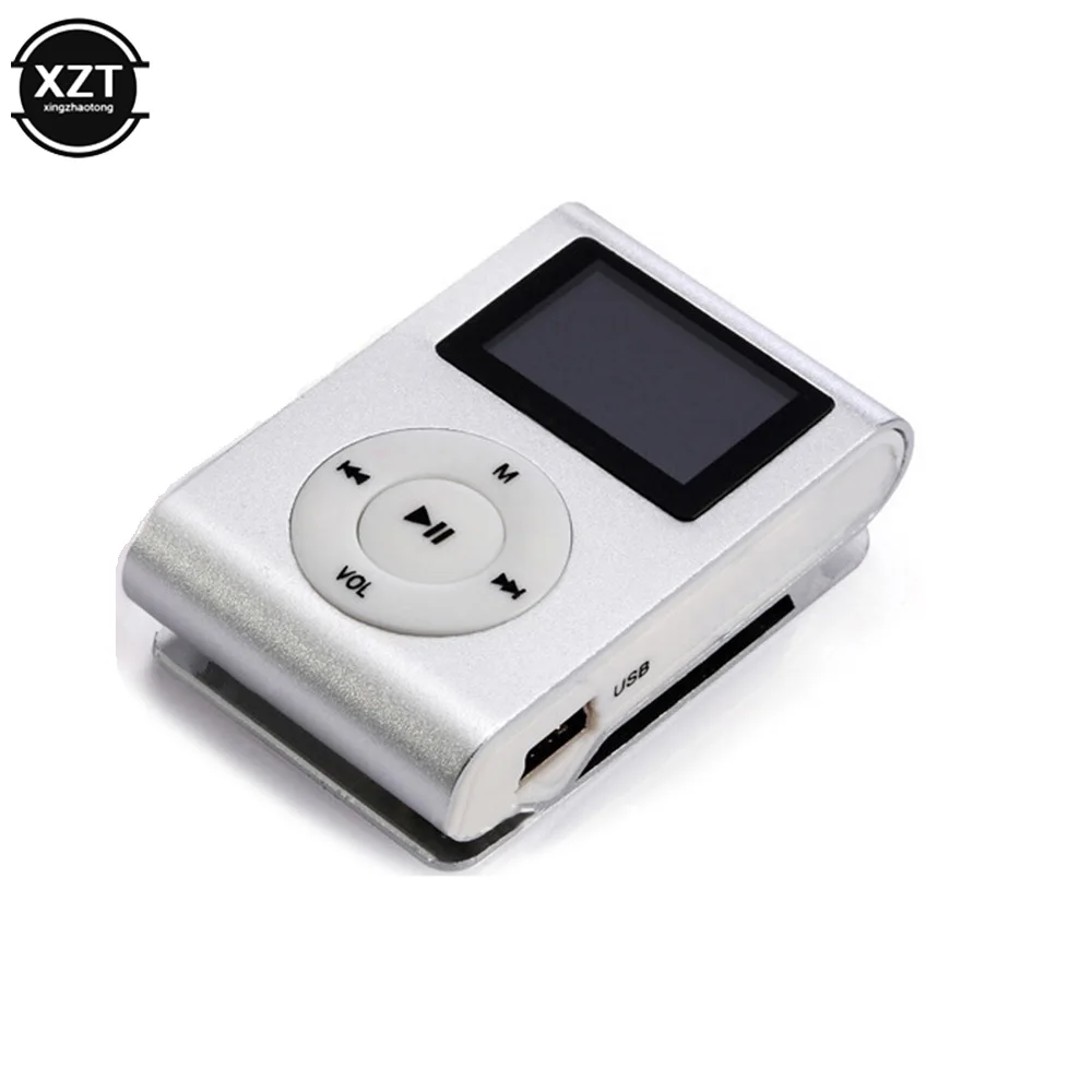 Mini lecteur MP3 portable avec écran LCD, baladeur étudiant, clip en métal, USB, musique, prise en charge ultérieure, SD, TF