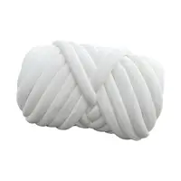 250G Chunky Yarn Crocheting Length 65.6ft Soft DIY Bulky Yarn Jumbo Tubular Yarn for Pet Bed Baskets Hats Throw Craft Weave 2