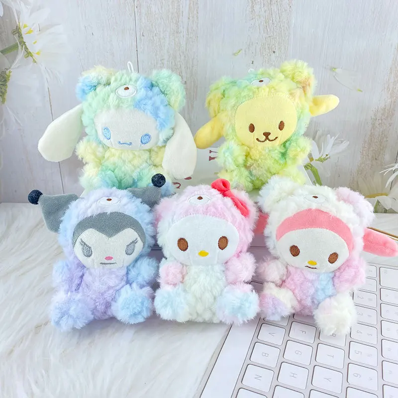 

Sanrio Anime Kawaii Hello Kitty Halloween Colorful Plush Doll Pendant Cinnamoroll Kuromi Cute Cartoon Bag Decoration Girls Toys