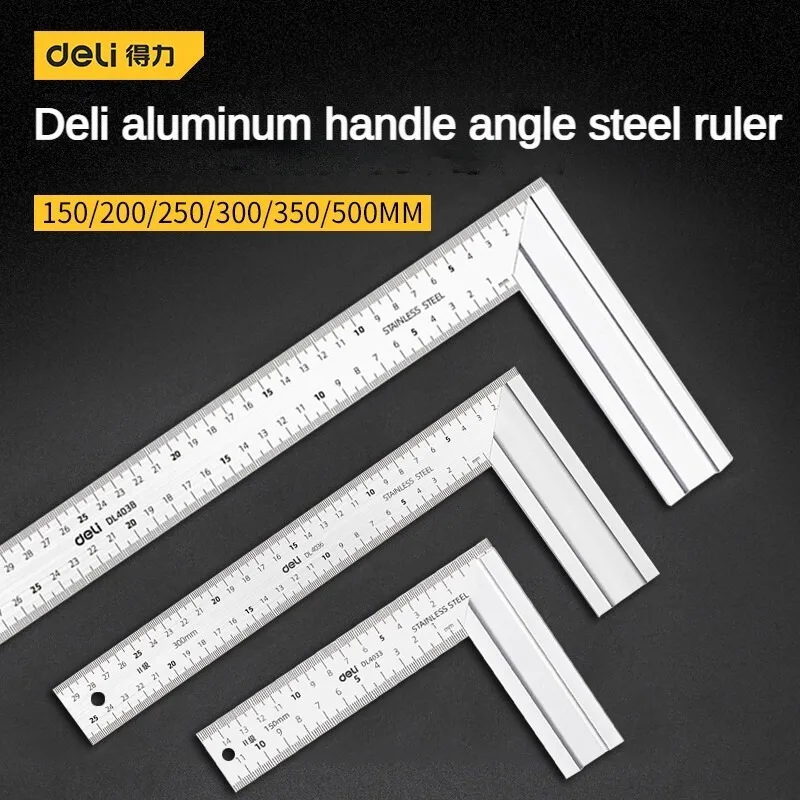 Stainless Steel L-square Shape Right Angle Ruler Gauge 90 Degrees Measure  Tool