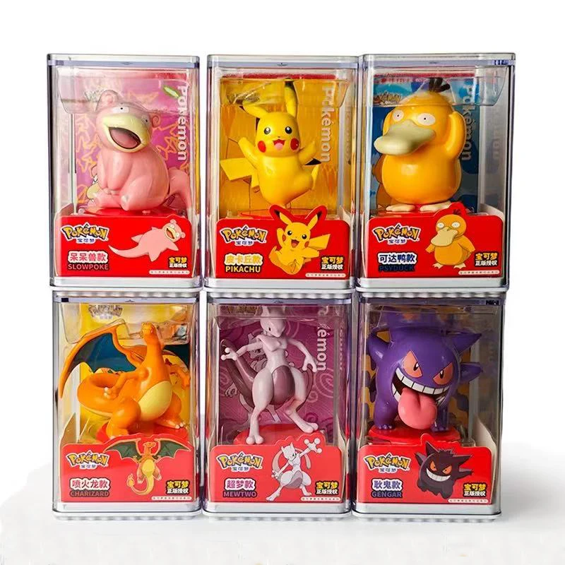 Authentic Pokémon Mobile GENGAR CHARIZARD Figure Handmade Pikachu MEWTWO Cartoon Doll Ornament Children's Toy Christmas Gift