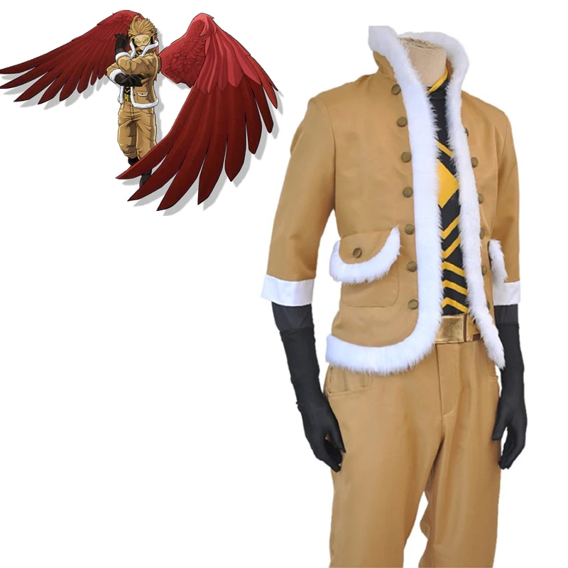 

My Hero Academia Cosplay Hawks Costume Set Anime Clothing Halloween Carnival Party Performance Jacket Pants Shirt Gloves Belt
