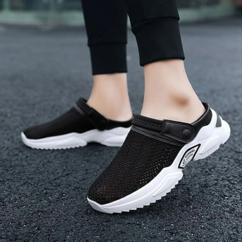 Summer Men Shoes New Muller Shoes Anti Slip Baotou Sandals Versatile Beach Shoes Fashion Platform Sandals Men Casual Slippers