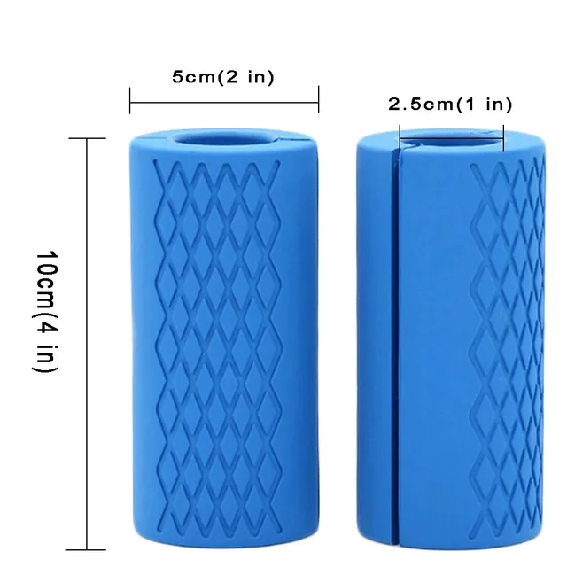2PC Dumbbell Barbell Grips Bar Handles Silicone AntiSlip Protect Pad For Pull Up Weightlifting Support Gym Body Building Workout 5