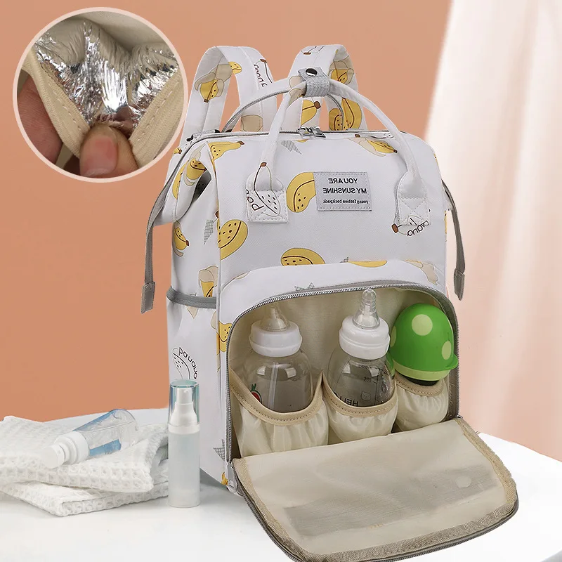 

Mummy Bag Foldable Outdoor Lightweight Large Capacity Baby Bag Female Double Backpack Baby Go out Handy Bag
