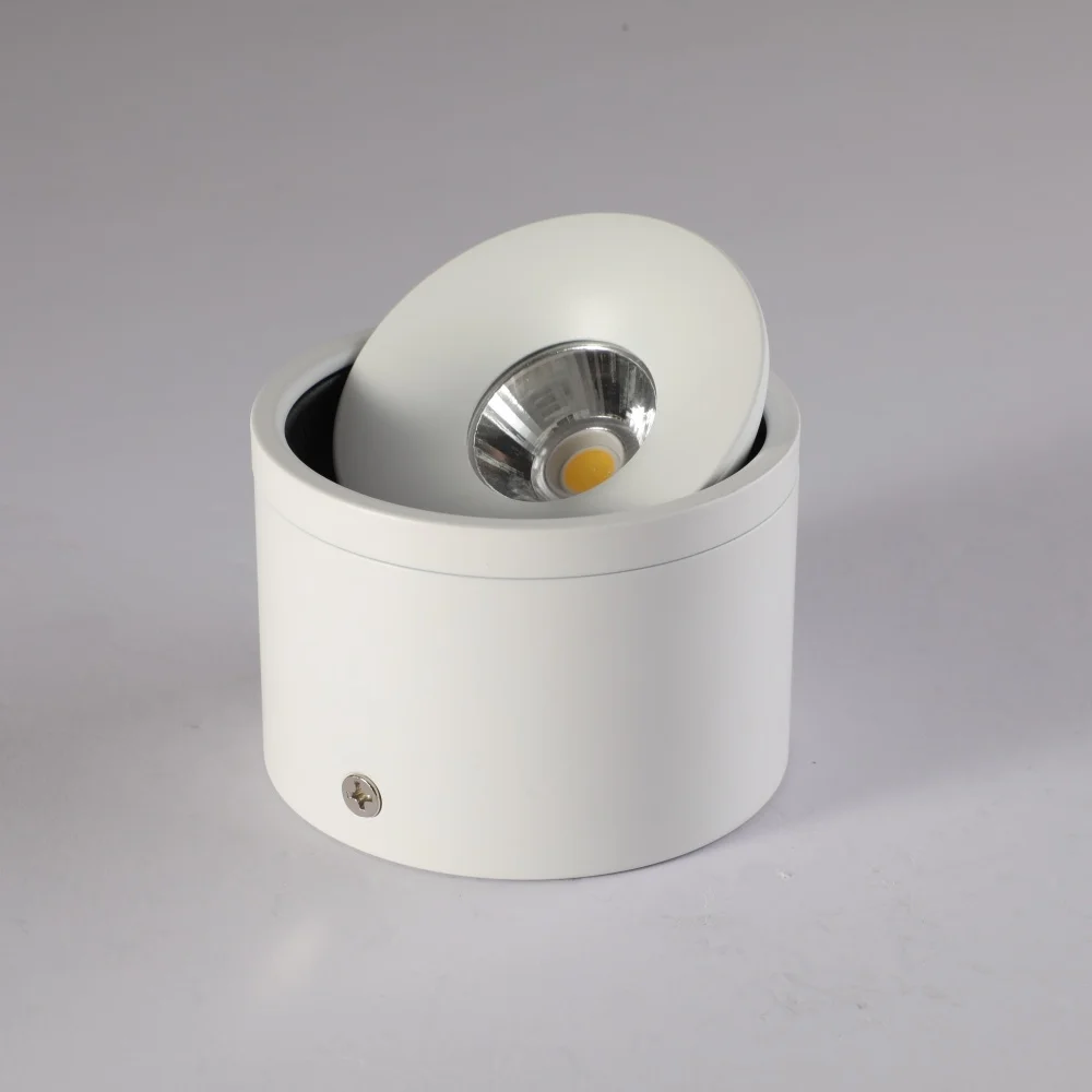7W20W Dimmable Surface Mounted LED Rotatable Background Spot Light COB Downlight 110V 220V