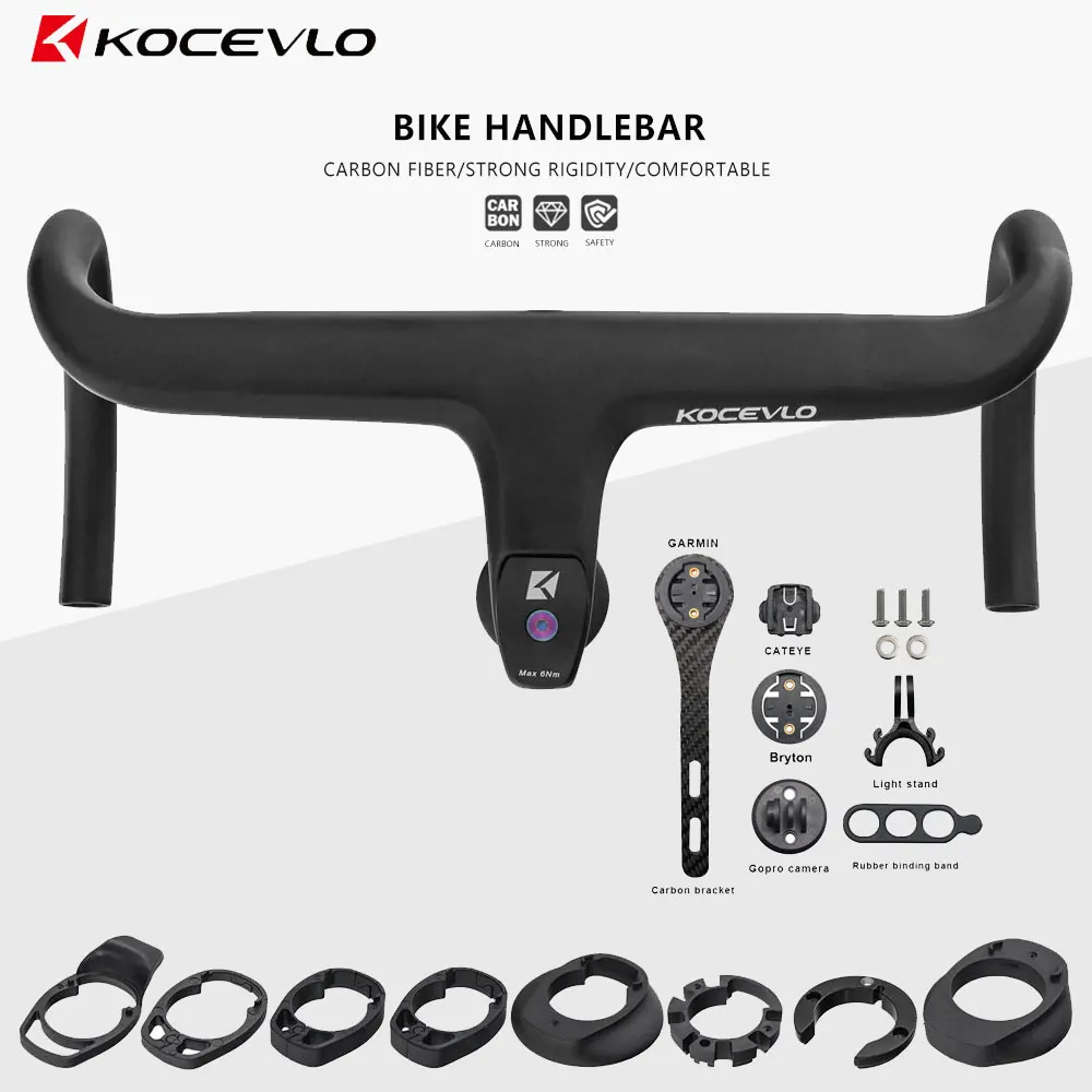 Kocevlo-ハンドルバー28.6mm用のカーボンファイバー製,ハンドル
