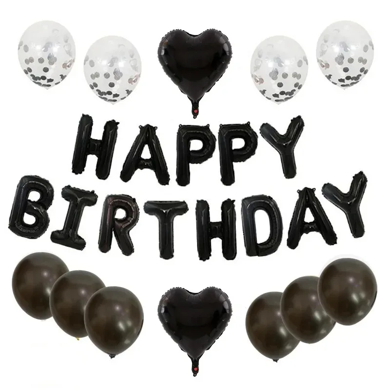 

Love Balloon Birthday Alphabet Balloon Birthday Party Decoration Aluminum Sequin Balloon Set