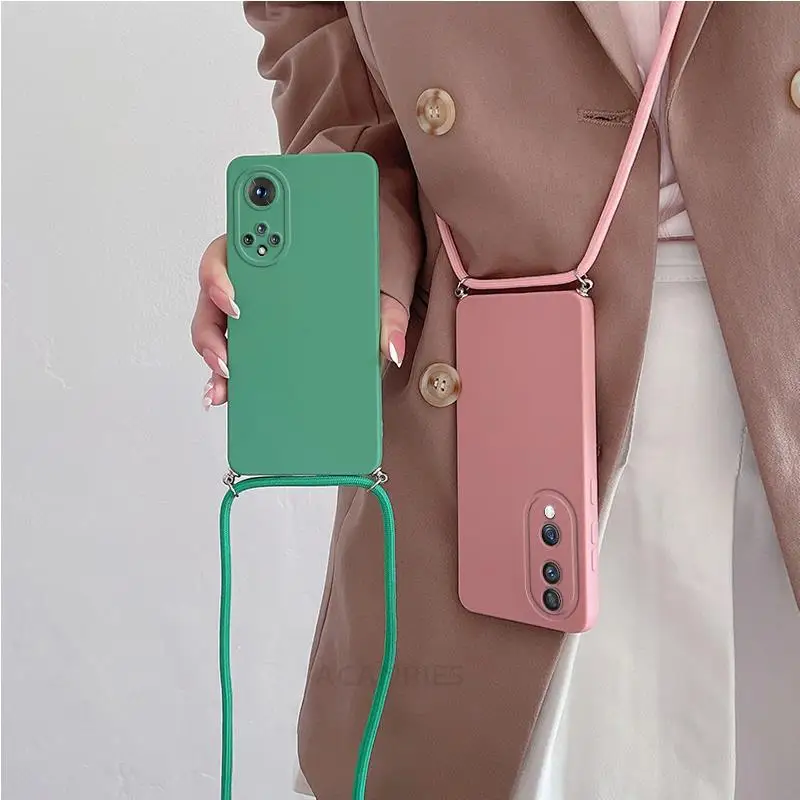 Versatile Crossbody Lanyard Matte Case with Cord Strap - Premium Silicone Back Cover