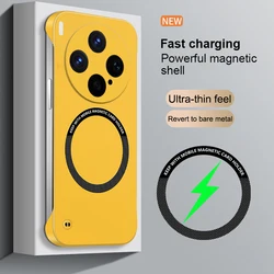 Sleek Magnetic Wireless Charging Luxury Phone Case - Vivo S30 Pro mini (YELLOW)