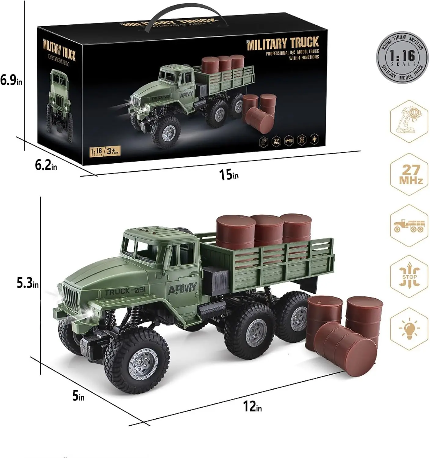 Buggy RC Crawler 4WD 60km/h Tout Terrain Voiture Radiocommandée