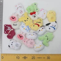 20PCS Animal Head Plush Doll  Mini Plush Accessories Cute Girl Hair Clothes Bags Brooch Decorations Plush Animal Head Doll 1