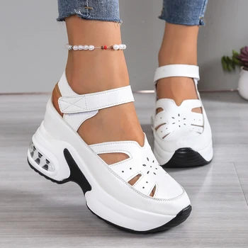 New Summer Closed Toe Women Sandals Fashion Plus Size Casual Shoes New Hollow Out Light Comfortable Platform Sandals Zapatos 1