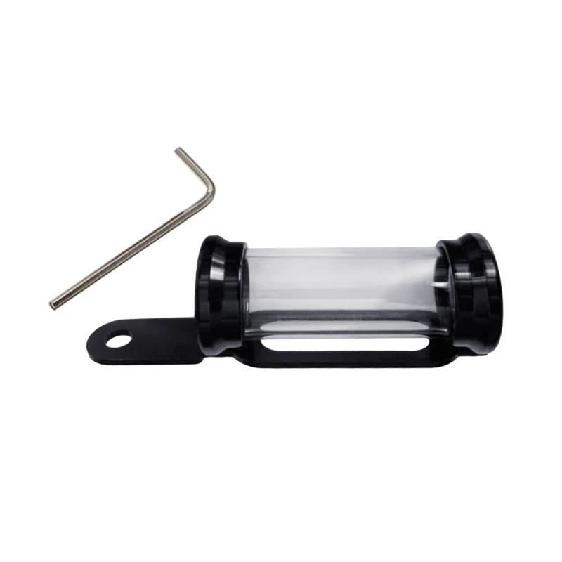 Universal Motorcycles Metal Tax Disc Tube Holder Stand Moped Scooter Transparent Cylinder Paper Placing Tube Waterproof motorcycle tax disc holder