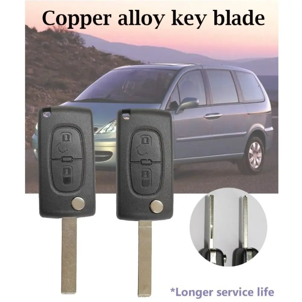 

ABS Remote Key Shell Light Weight HU83 Blade Car Key Shell Scratch-resistant 4 Buttons Folding Key Case for Peugeot / Citroen