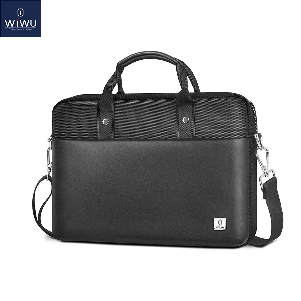 Wiwu-laptop Messenger Bolsa Macbook Air 15.3 Bolsa de Couro pu Notebook Macbook Air Pro 13 14 16 hp Dell 15.6