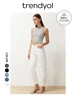 Trendyol TYZA Women's 100% Cotton High Waist Turnip Jeans New Spring Autumn Skinny Fit,Multicolor Pants Casual Trousers 6