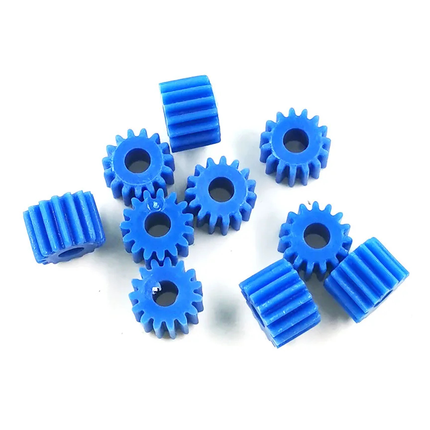 15 Teeth 8.5mm Diameter D-shape Hole Blue Plastic Gear 15T Motor Retarding Device Main Shaft Gears 3/ 4/ 2.3/ 3.17mm 10pcs/lot