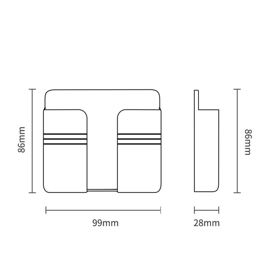 Wall Mounted Organizer Storage Box Remote Control Air Conditioner Storage Case Mobile Phone Plug Holder Stand Container