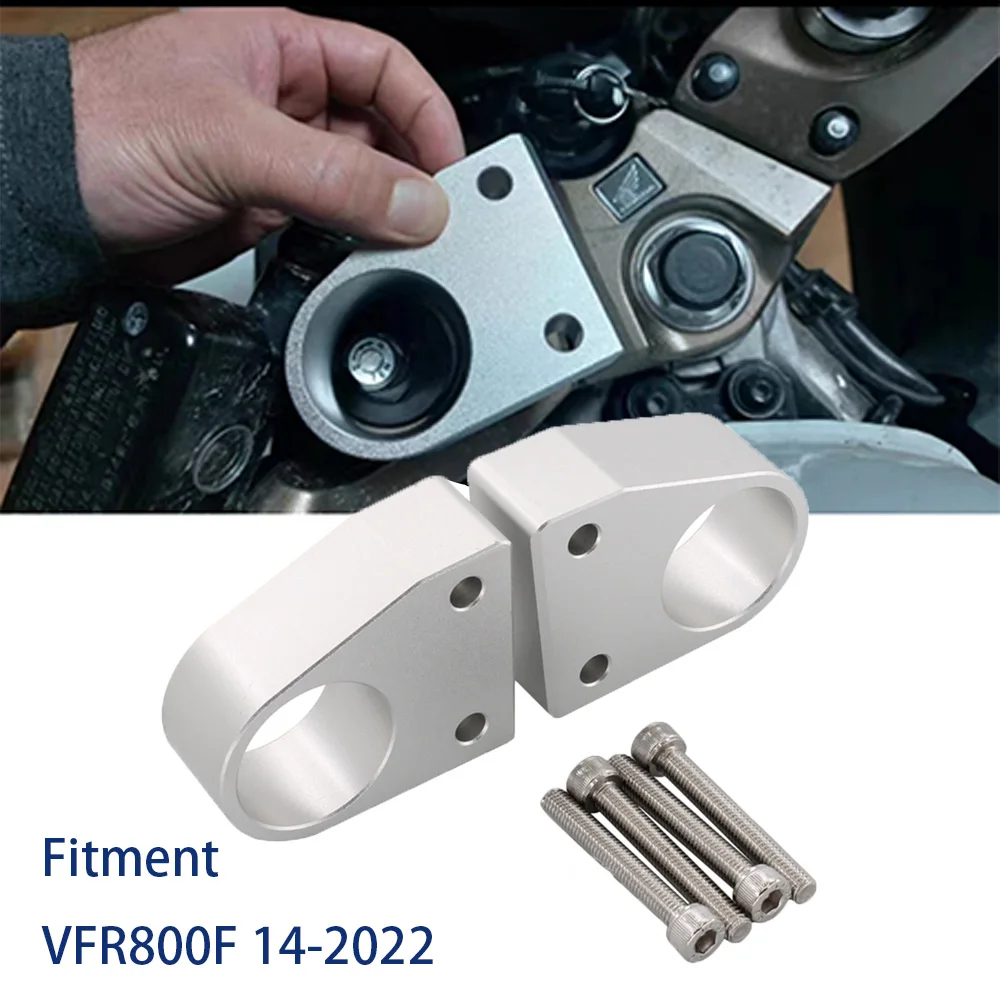 Motorrad Zubehör Lenker Riser Erhöhung Bewegen Zurück Clamp Halterung Für Honda VFR800F VFR 800F 2014-2022 – Detail 2