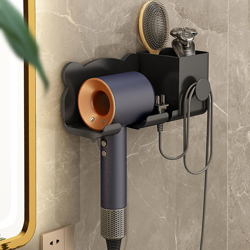 Hair Brush Shelves Storage Holder Dryer Cradle Bathroom Shelf Storage Bracket Wall Mounted Rack Hair Dryer Holder storage rack,bathroom shelf,hair dryer holder,bathroom storage shelf,storage shelf,bathroom accessories,shelf bracket,hair tool holder