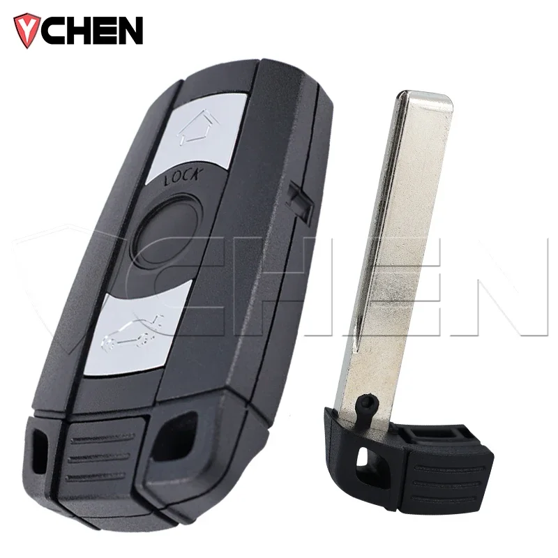 Premium Key Fob Shell Case - Smart Remote Cover Housing, 3-Button Design