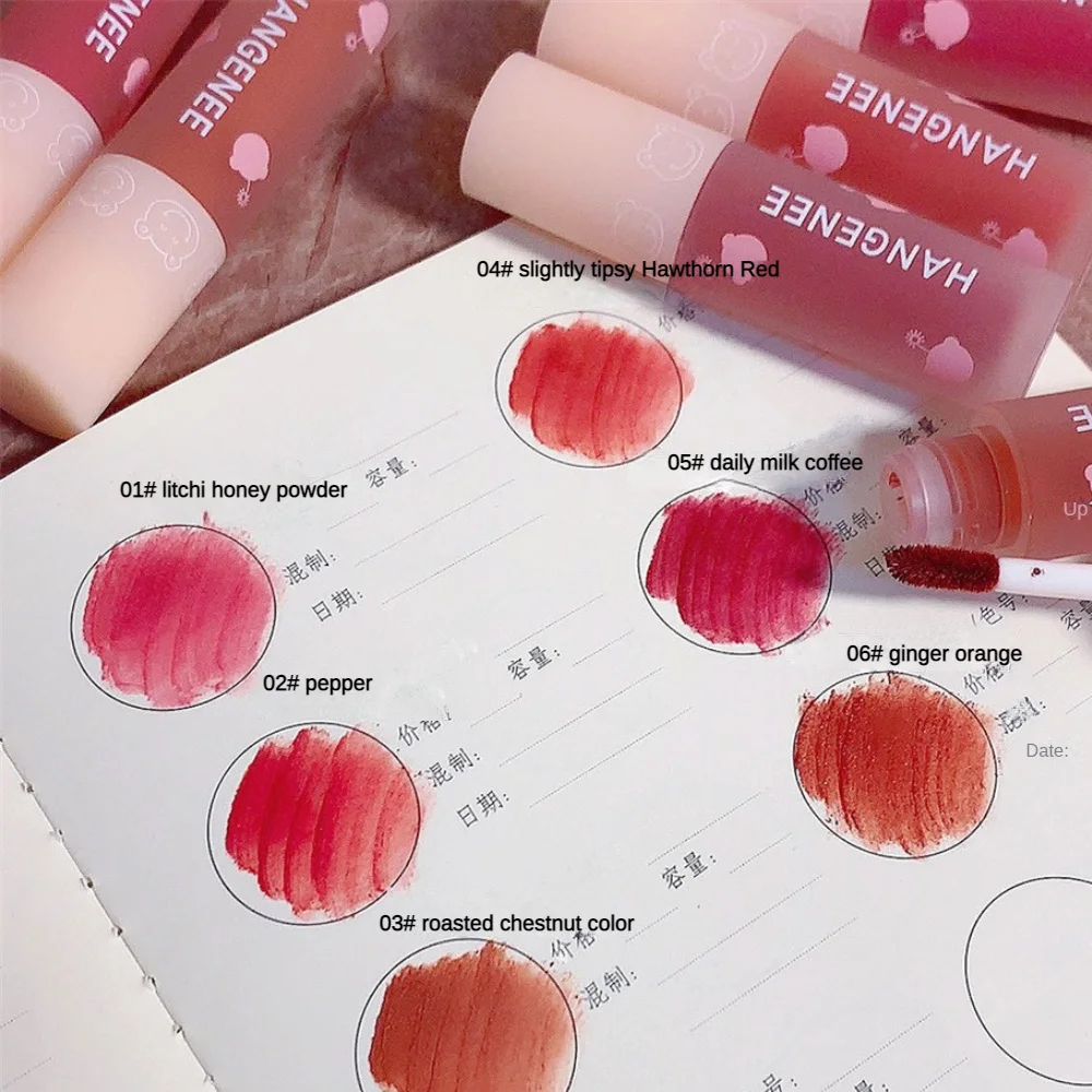 HANGENEE Fireworks Bear Lip Glaze Mirror Water Light Lip Gloss Parity Waterproof Lipstick Tint Makeup For Cosmetics