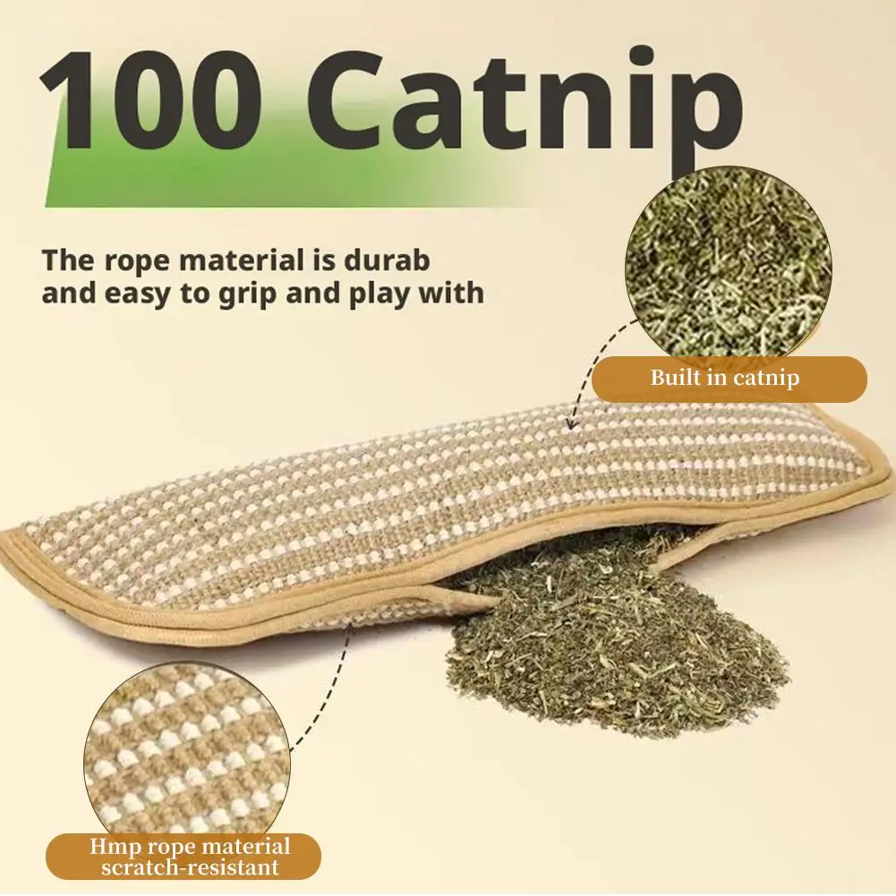Catnip Pillow Cat Interactive Toys Indoor Kitten Scratching And Kicker Toys, Drives Bored Cats Crazy With Fun Interactive Chew