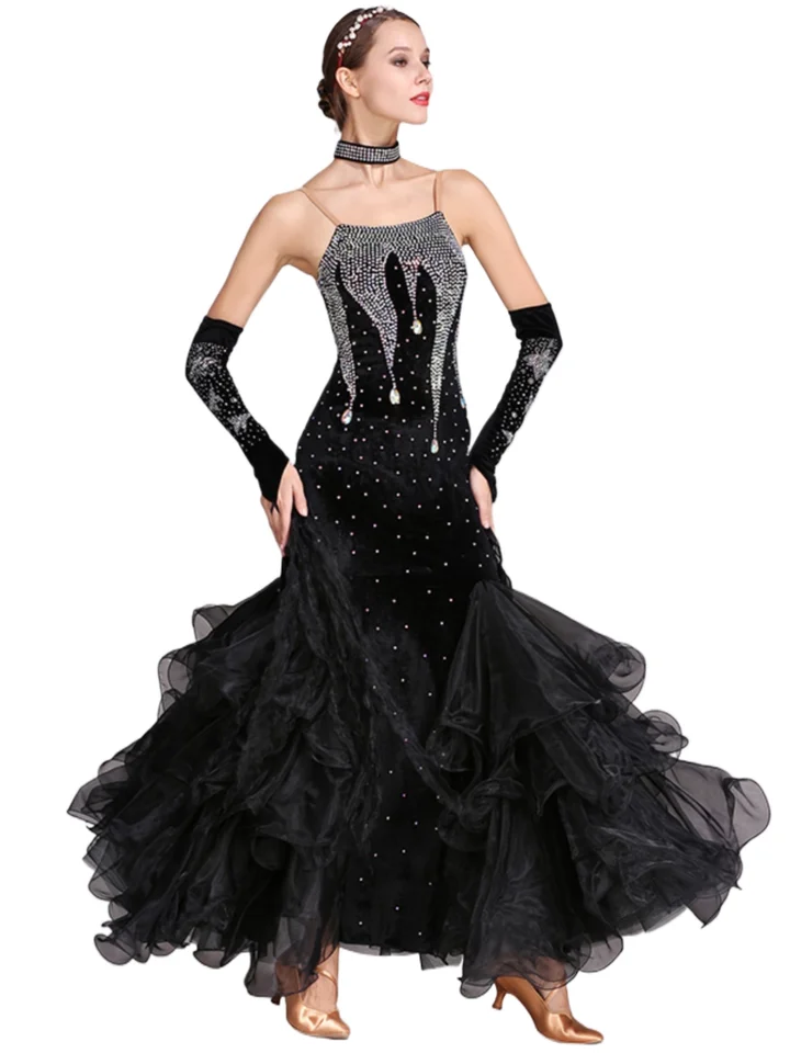 2025 最新の女性社交ダンス競技ドレスダンス社交ワルツ標準