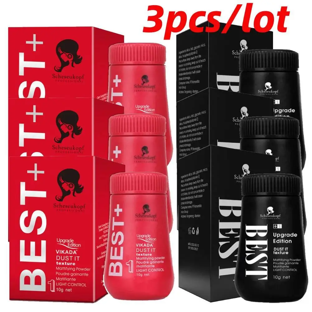 3pcs Hair Powder Fluffy Increase Volume Frizz Fixed Lasting Men Styling