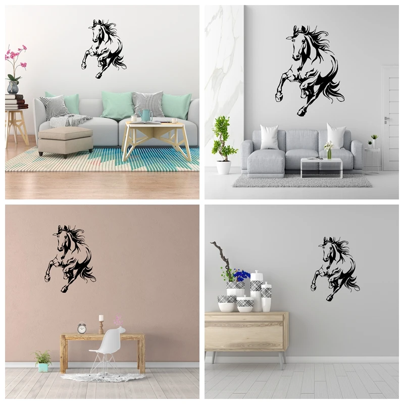 

1 pc hot sale new living Horse wall sticker Wall Decal wallpaper Removable Mural For Living Room Bedroom Wall Decal Home Decor