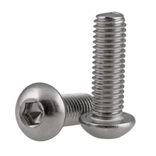 

M3 M4 M5 M6 M8 M10 Pan Head Hex Hexagon Socket Machine Screws 316 Stainless Steel DIN7380 Half Round Head Allen Bolts