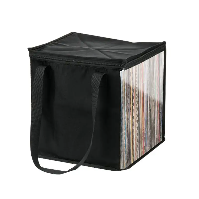 

Переносная сумка для виниловых записей, органайзер для хранения, портативный виниловый органайзер для альбомов LP Idol, движущаяся коробка для виниловых записей, вмещает до 50 записей
