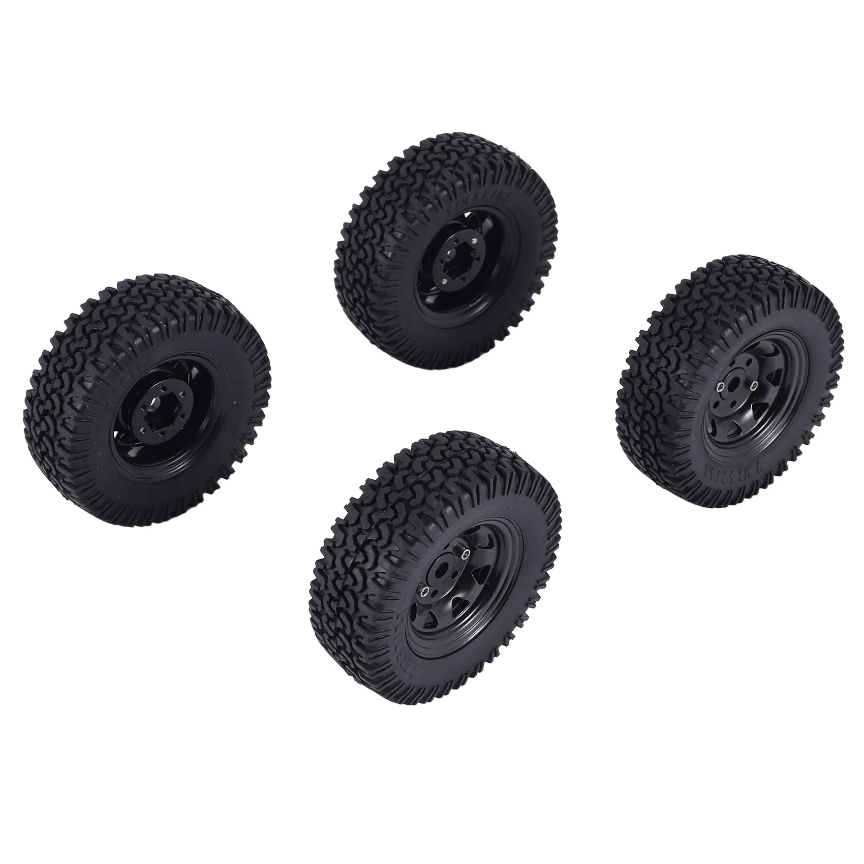 

4PCS 1.55 Metal Beadlock Wheel Rim Tires Set for 1/10 RC Crawler Car Axial Jr 90069 D90 TF2 Tamiya CC01 LC70 MST,2