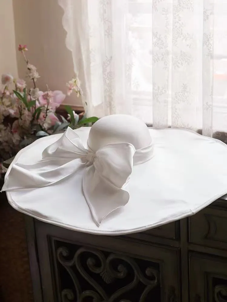 Hair Accessories Bridal Hair Accessories White Plus size Wedding hats