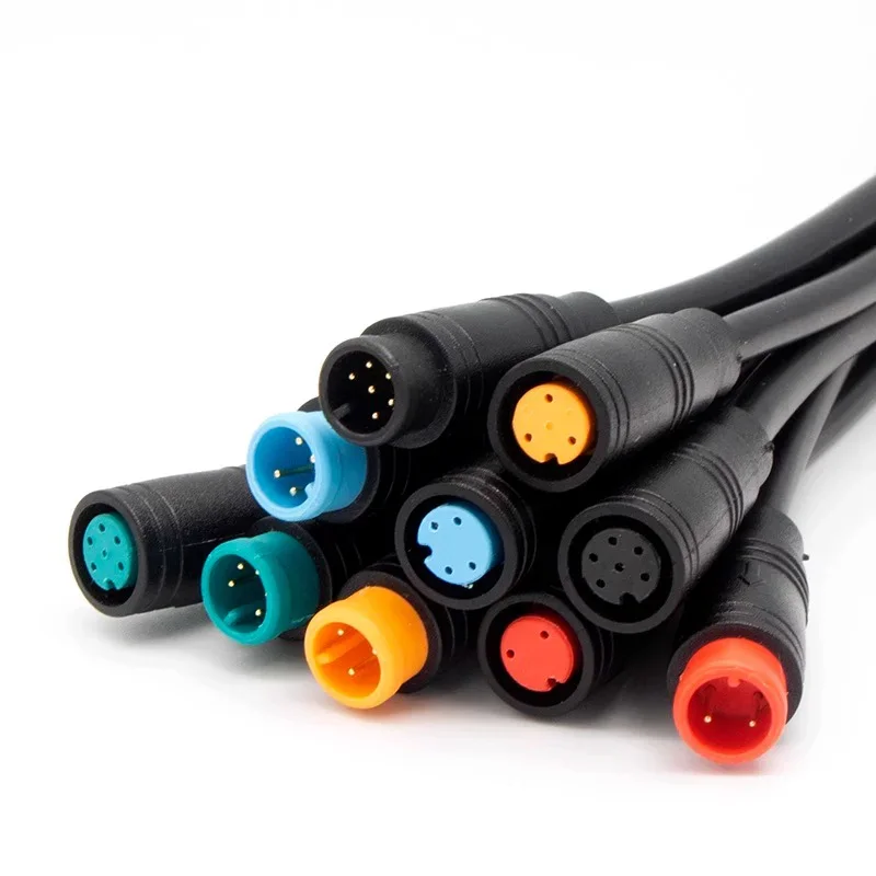 M6/M8 2 3 4 5 6Pin Julet Electric Bicycle Joint Plug female male Connector Wiring Scooter Cable Signal Sensor waterproof 5/20SET