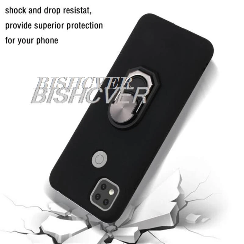 Shockproof Ring Holder For Blackview BV4800 6.56"BlackviewBV4800 BV 4800 Case Soft Silicone TPU Protective Holder Cover 4