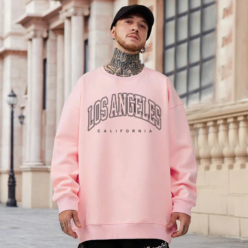 

Los Angeles California Cotton Man Sweatshirt Comfortable Spring Autumn Sweatshirts Casual Sportswear Quality Harajuku Pullovers