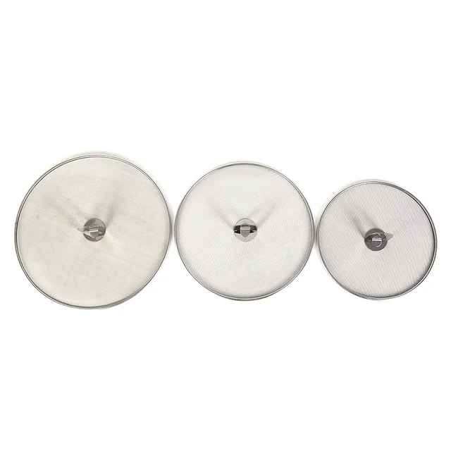 Homeholiday Écran Anti-Éclaboussures Couvercle De Poêle En Acier Inoxydable Maille Fine Arrête Huile De Cuisinière Couvercle De Pot